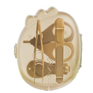 4 az 1-ben baba körömápoló készlet, KipHome, átlátszó dinoszaurusz tároló doboz, 0-6 év, 11,5 x 9 x 3 cm, bézs 121982245 - Babaápolási szett