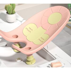Baba fürdőállvány, KipHome, 0-12 hónapos, Mosogató/fürdőkád tartó, csúszásmentes tapadókorongok állítható magassággal, 50 x 24 x 12,5 cm, rózsaszín