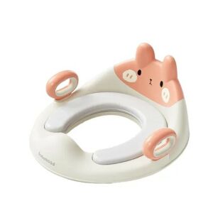 Babyhood WC szűkítők reduktor gyerekeknek, fogantyúkkal, medve mintával, rózsaszín, fehér - WC szűkítő