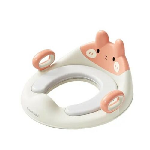 Babyhood WC szűkítők reduktor gyerekeknek, fogantyúkkal, medve mintával, rózsaszín, fehér