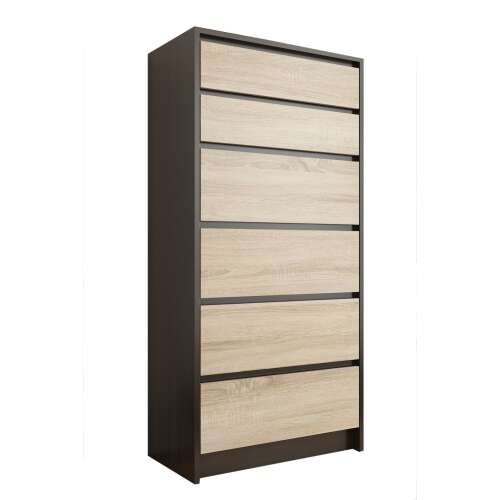 Komód 6 fiókos R6 - wenge sonoma