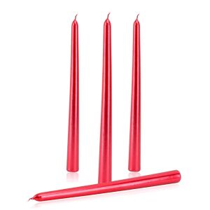 Dekoratív gyertya, KipHome, asztalra, 25 cm, paraffin, füstmentes, égési idő 7,5 óra, piros