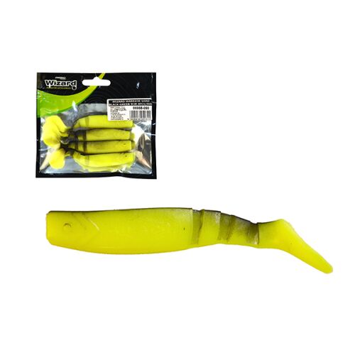 Wizard Warrior Shad fekete-zöld gumicsali, 9cm, 4db - Wizard