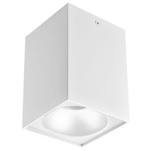Avide GU10 Quadratische Weiße Deckenleuchte, modernes Design, minimalistisch, quadratische Form, weißes Finish