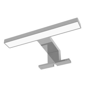 LED Zrkadlové Svietidlo Avide, chróm, obdĺžnikové, kúpeľňové zrkadlové svietidlo, zrkadlové svietidlo na líčenie - Kúpeľňové svietidlo