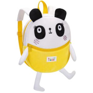 Plecak przedszkolny Lemon Ribbon Panda, żółty i biały wzór pandy, dla dzieci - Plecak, torba Ovis