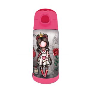Termo fľaša Santoro Gorjuss Finding My Way 450ml z nerezovej ocele s ružovým viečkom a roztomilým dizajnom dievčaťa - Preprava jedla a nápojov