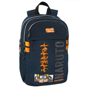 Naruto Shippuden Comix Anime Schulrucksack, blau mit orangefarbenen Akzenten - Nonbrand Schultaschen, Ranzen