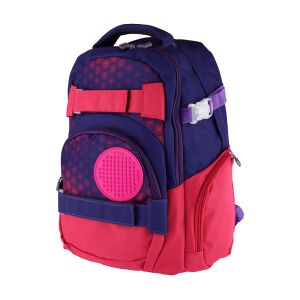 Pixie Crew Hexee Schulrucksack, blau und rosa, 34 x 43 x 14 cm - Nonbrand Schultaschen, Ranzen