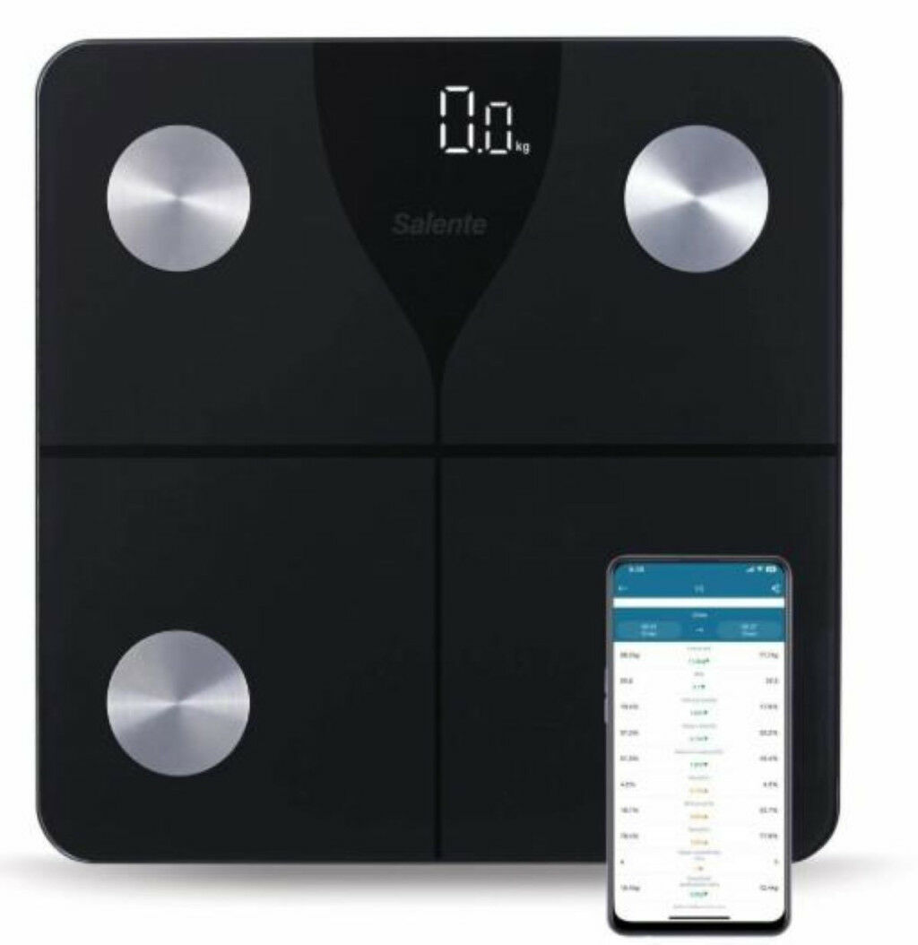 Salente SlimFit, személyi diagnosztikai fitnesz mérleg, Bluetooth...