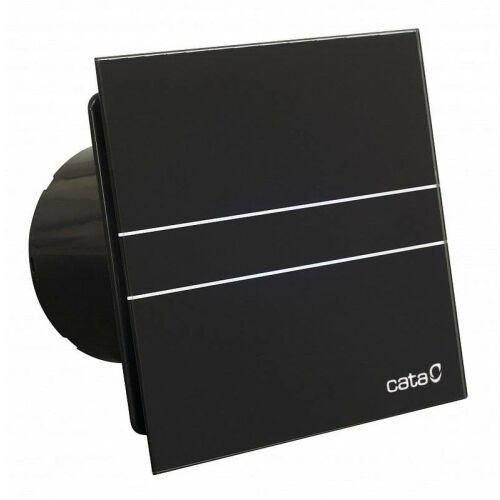 Cata E-100MT BK szellőztető ventilátor metakrilát előlappal, utószellőztető funkcióval
