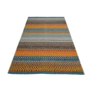 Bakero Kelim Saffron narancssárga szőnyeg, 160x230 cm, lapos szövésű pamut szőnyeg - Bakero