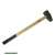 Angled view of a 3 kg sledge hammer with wooden handle