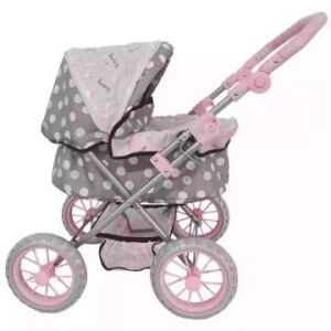 Wózek dla lalek Bambolina - różowy 122927326 - Wózek do gier