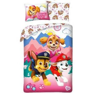 Set lenjerie de pat Paw Patrol Skye, husă de plapumă și față de pernă din bumbac pentru copii - Nonbrand Lenjerie de pat - grădiniță
