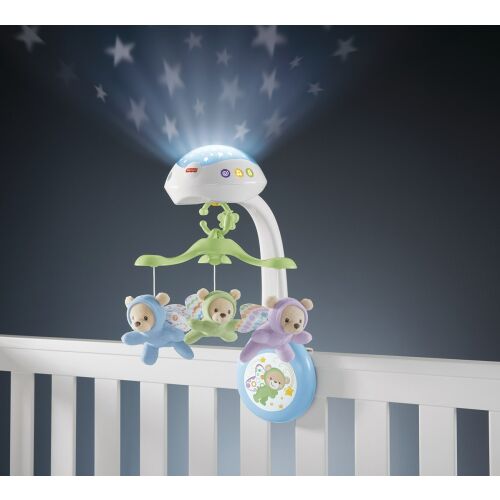Kolotoč Fisher-Price 3 v 1 Soothe & Project s projekciou hviezd