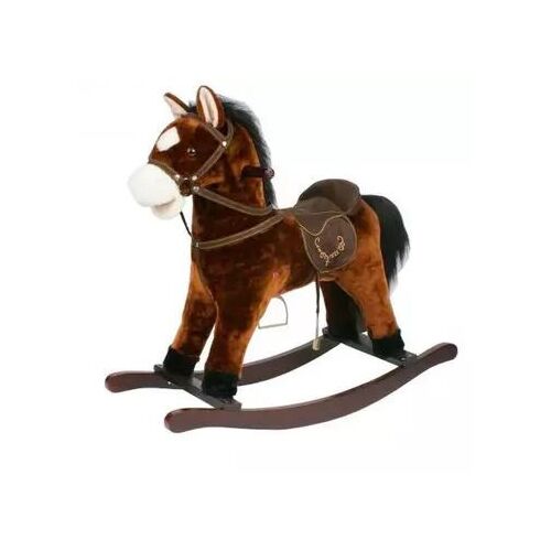Western Hojdací koník so zvukom a sedlom, tmavohnedý 122927597