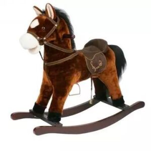 Western Schaukelpferd mit Sound und Sattel, dunkelbraun 122927597 - Schaukelpferde, Schaukeltiere und Entwicklungsspiele für Kinder im Kindergartenalter