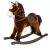 Западен люлеещ се кон с звук и седло, тъмнокафяв 122927597