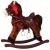Западен люлеещ се кон с звук и седло, тъмнокафяв 122927597