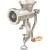 Lamart LT7041 No. 8 manual meat grinder, silver, cast iron, with wooden handle