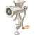 Lamart LT7041 No. 8 manual meat grinder, silver, cast iron, with wooden handle