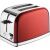 Angled view of Philco PHTA 4006 red two-slice toaster