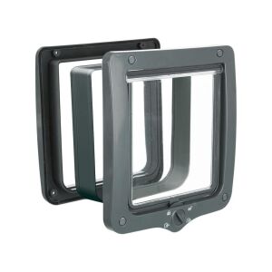 Trixie Macskaajtó 4 utas alagúttal XL 24x28cm szürke