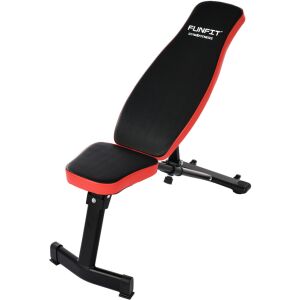 Viacpolohová skladacia tréningová lavica Funfit #čierno-oranžová