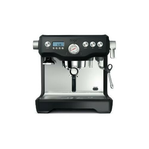 Sage BES920BTR espresso machine, black, stainless steel, with digital display and steam wand