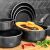 Tescoma VARIO cookware set with detachable handle