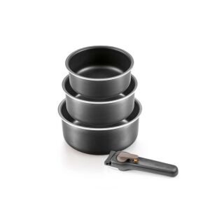 Tescoma VARIO detachable handle cookware set, 3 pieces, non-stick, black - Cookware & bakeware
