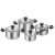Tescoma BRAVA 8-piece stainless steel cookware set with glass lids