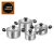 Tescoma BRAVA 8-piece stainless steel cookware set with glass lids