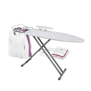 Tescoma FANCY HOME ironing board with sleeve board and clothes rack, angled view - Tescoma