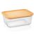 Tescoma ONLINE 1.8L glass food container with bamboo lid, rectangular