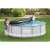 People installing Bestway Power Steel pool cover