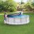 People installing Bestway Power Steel pool cover