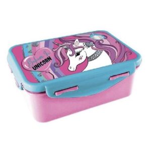 Believe in Unicorn rosa-blaue Kunststoff-Lunchbox - Füttern