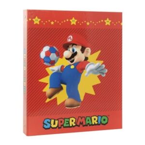 Dosar Super Mario Sport cu 2 inele, roșu, cu Mario jucând fotbal - Dosare mecanice