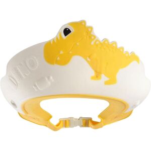 Gyermek fürdőszobai védőszemüveg, Fippy, Dinoszaurusz mintás, Állítható méretű, Tartós, Könnyen tisztítható, Samponálló, Szemnek és fülnek, TPE+PP, 22x21 cm, Sárga 122101035 - Hajmosó karika és kancsó