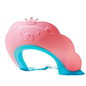 Gyermek fürdőszobai védőszemüveg, Fippy, Oroszlánkorona modell, Állítható méretű, Tartós, Könnyen tisztítható, Samponálló, Szemnek és fülnek, TPE+PP, 21x20,5 cm, Rózsaszín 122101041 - Hajmosó karika és kancsó