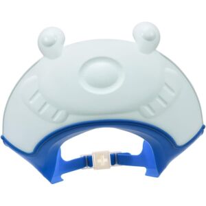 Gyermekfürdőszoba védőszemüveg, Fippy, Béka mintás, Állítható méretű, Tartós, Könnyen tisztítható, Samponálló, Szemnek és fülnek, TPE+PP, 24x23 cm, Kék 122101122 - Hajmosó karika és kancsó