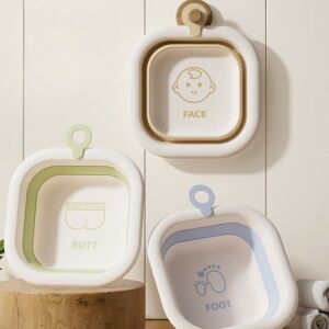 Cadă pliabilă pentru bebeluși KipHome, 3 în 1, pentru față, fund și picioare, verde, pătrat, 30x30x3.5 cm - Flippy