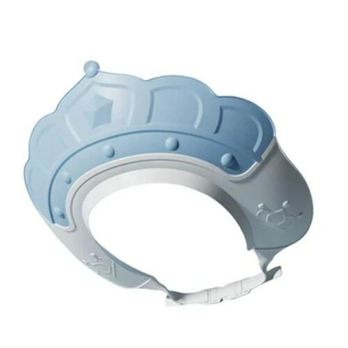 Zuhany sapka, KipHome, Megakadályozza, hogy a víz és a sampon az arcon szivárogjon, 0-12 év, állítható, TPE+PP anyagból, 20 x 23 cm, Koronamodell, Kék 122101262