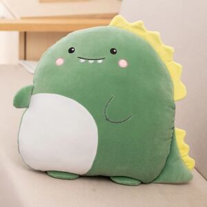 KipHome Dinozaurusz Plüss Párna, Zöld - Díszpárna