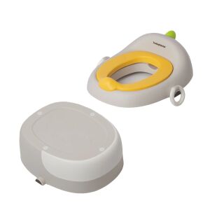 Babyhood 3 az 1-ben bili, WC ülőke reduktor és lépcső, szürke - WC szűkítő