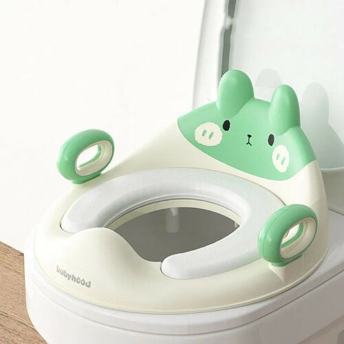 Babyhood WC reduktor üléssel, zöld medve mintával