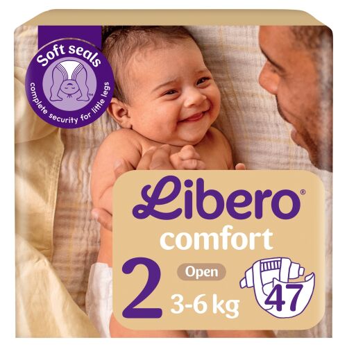 Libero Comfort Pelene Veličina 2 za bebe od 3-6 kg, 47 komada