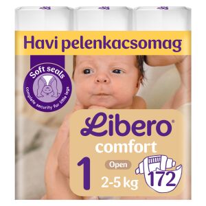 Libero Comfort Halbmonatliches Windelpaket 2-5 kg Neugeborenes 1 (172 Stück)
